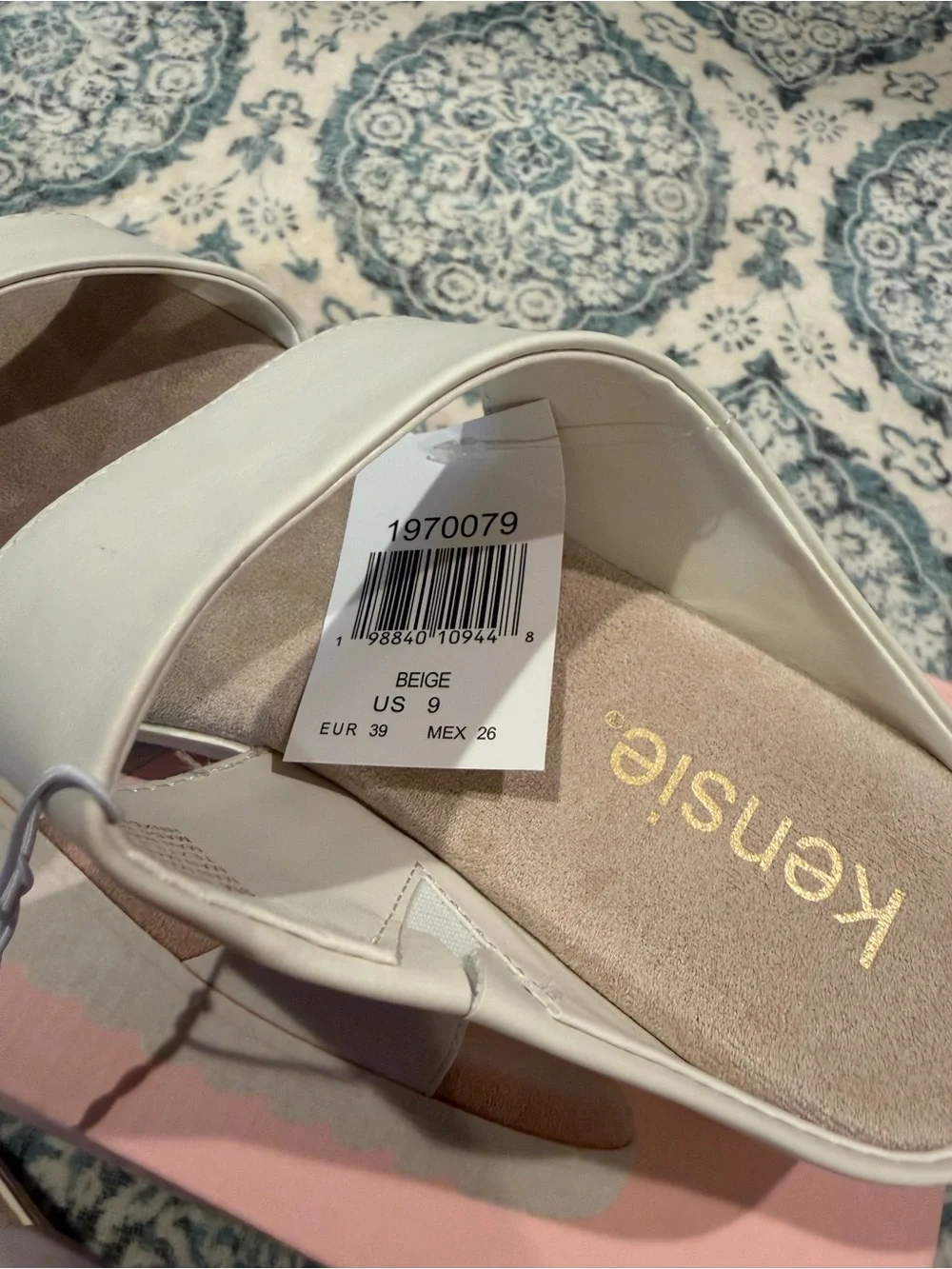 Kensie Endy Cream Double-Strap Platform